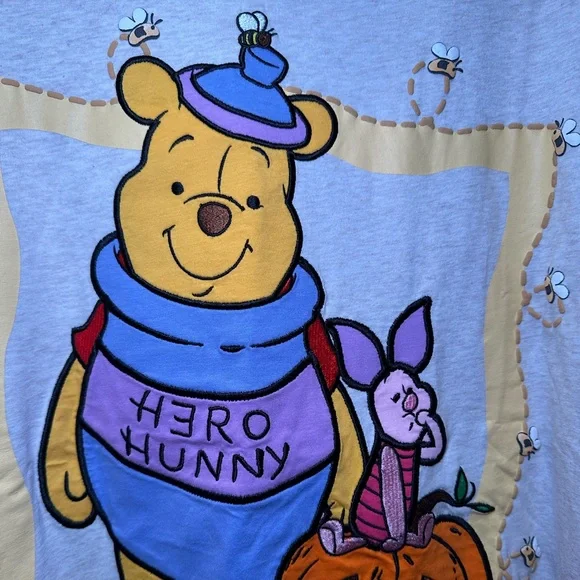 NWT Disney Winnie the Pooh and Piglet Halloween Embroidered T-Shirt for Women - Picture 4 of 12